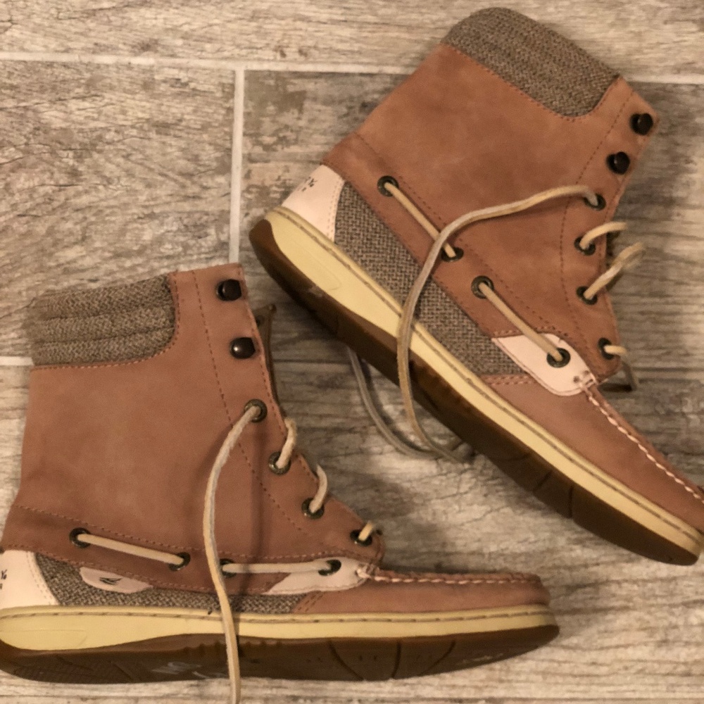 Sperry Topsider Womens Lace Up Boat Shoes Boots